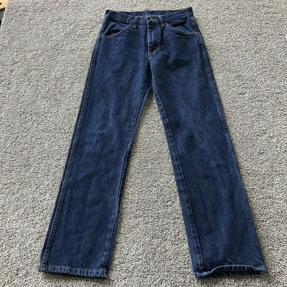 Rustler 87620SR Jeans Mens 29x30 Dark Wash Blue Denim Regular Straight Casual